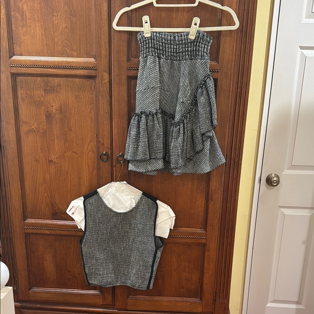 Stylish Black and White Two-Piece Set